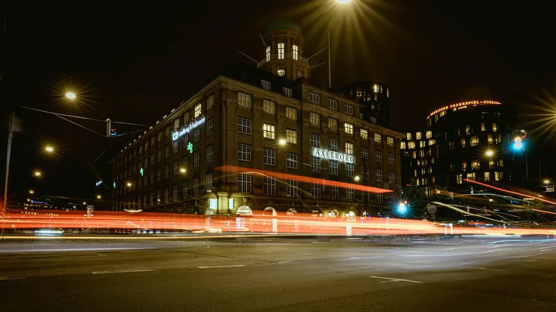 City nightlife in Scandinavia